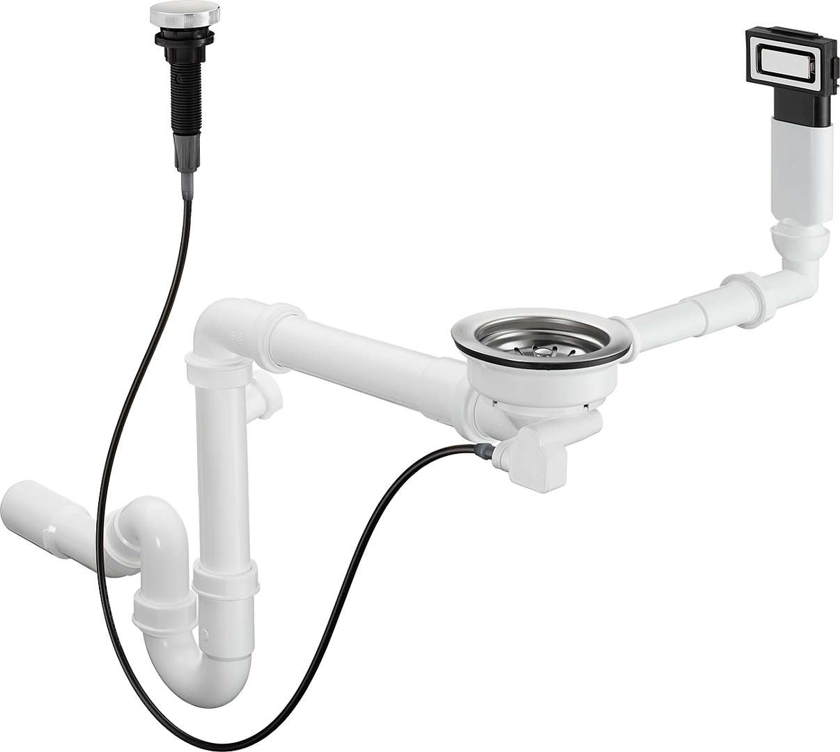 D11-11 Automatic waste and overflow set for sink 400/450