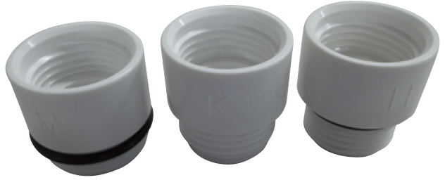 共通部品 シャワーホースアダプター ホワイト 3種類