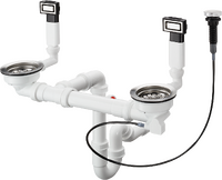 D15-11 Automatic waste and overflow set for double bowl D15-11 Automatic waste and overflow set for double bowl