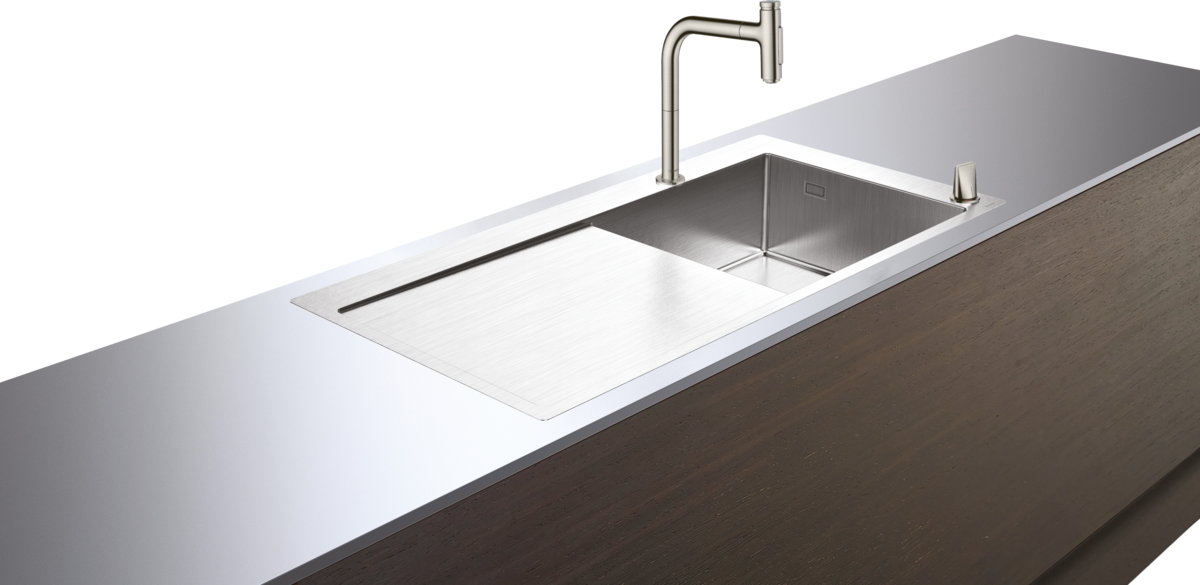 C71-F450-07 Sink combi 450 with drainboard left