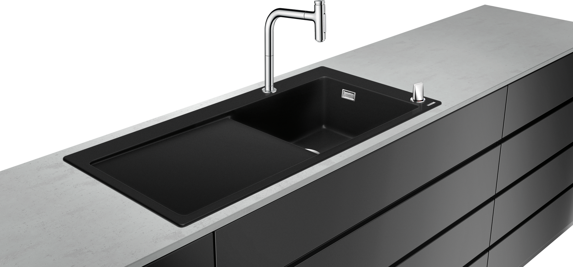 C51-F450-08 Sink combi 450 Select with drainboard left