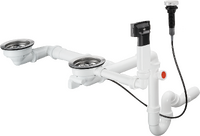 D17-11 Automatic waste and overflow set for double bowl granite D17-11 Automatic waste and overflow set for double bowl granite