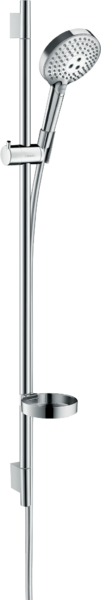 Set de douche 120 3jet PowderRain avec barre Unica'S puro 90 cm et porte-savon