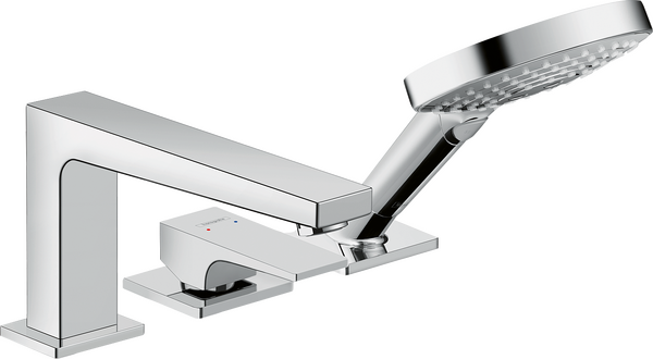 Rubinetteria 3 fori monocomando bordo vasca con maniglia a leva e Secuflex Rubinetteria 3 fori monocomando bordo vasca con maniglia a leva e Secuflex