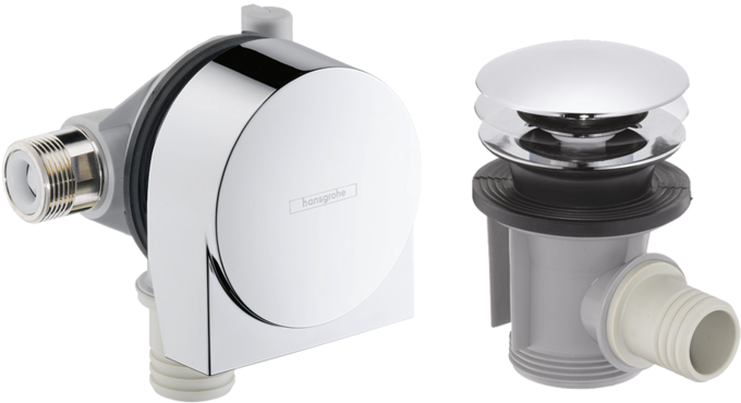 Bathtub filler and push-open waste set