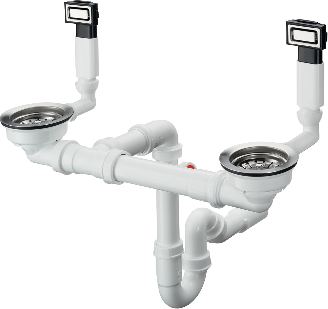 D18-10 Manual waste and overflow set for sink 305/435