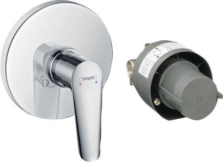 Logis E Bath mixers: 2 functions, Chrome, Item No. 71404000