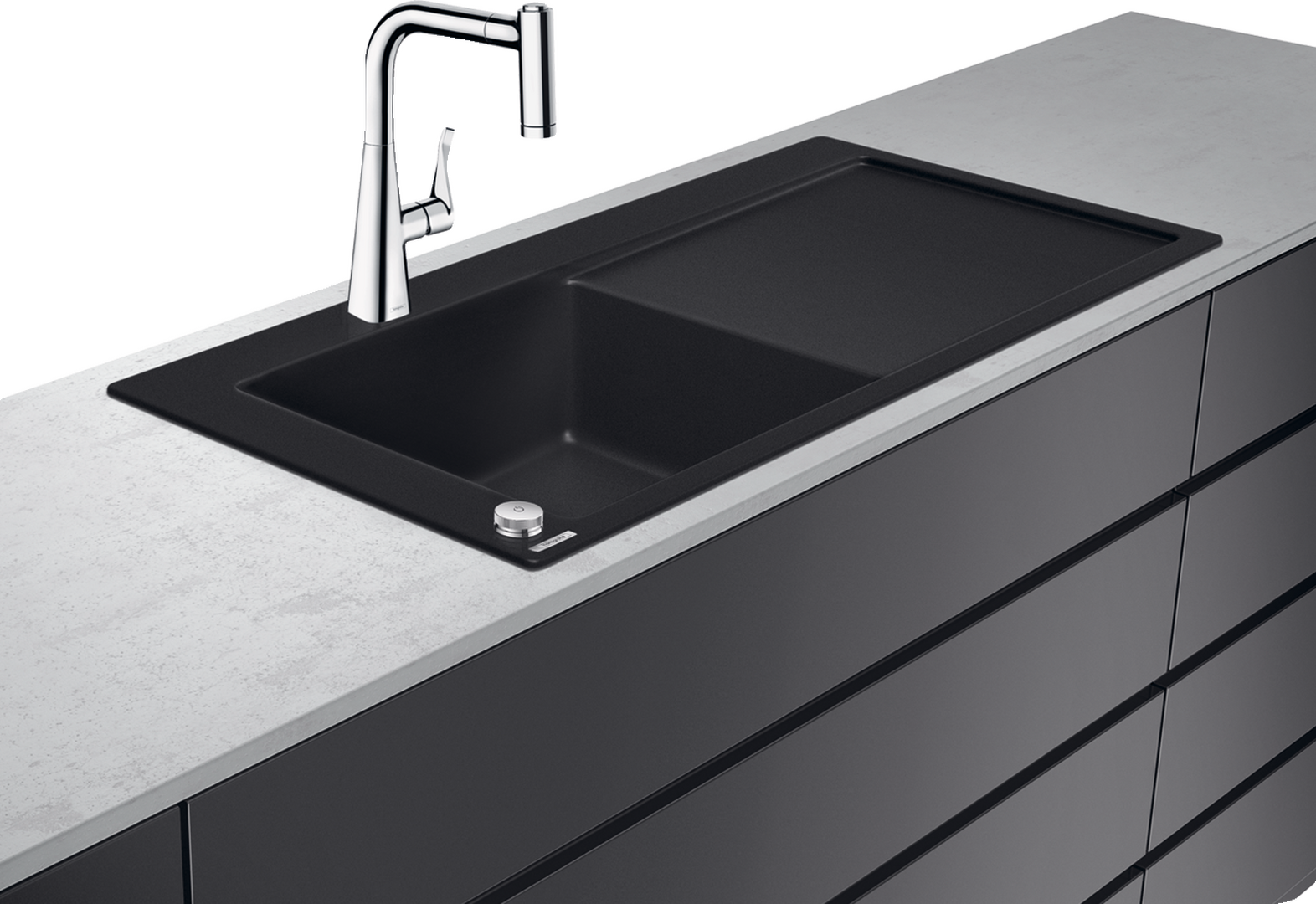 C51-F450-11 Sink combi 450 Select with drainboard right