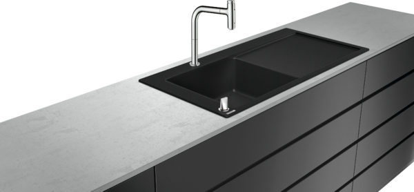 C51-F450-12 Sink combi 450 with drainboard right