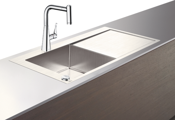 C71-F450-11 Sink combi 450 Select with drainboard right