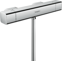 Shower thermostat for exposed installation