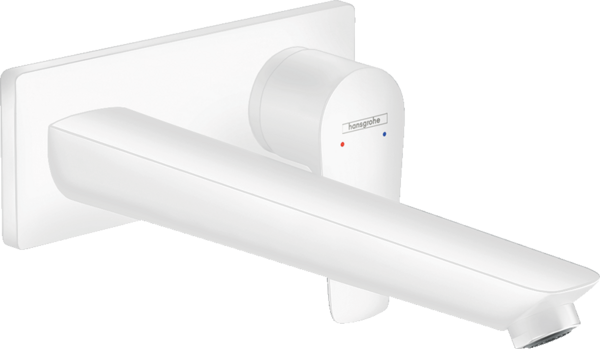 1-grepps tvättställsblandare för inbyggnad i vägg med 22,5 cm pip