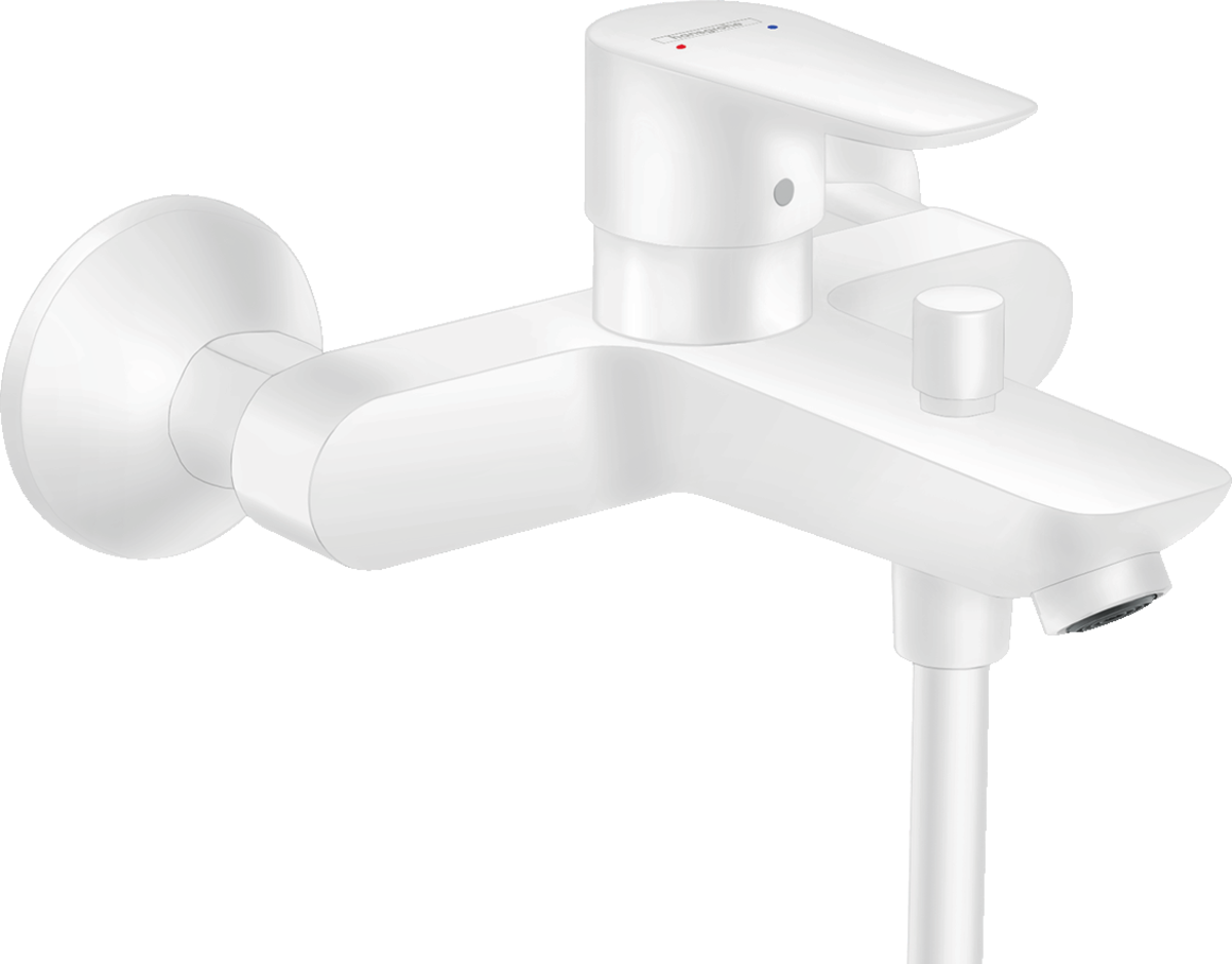 Single lever bath mixer for exposed installation