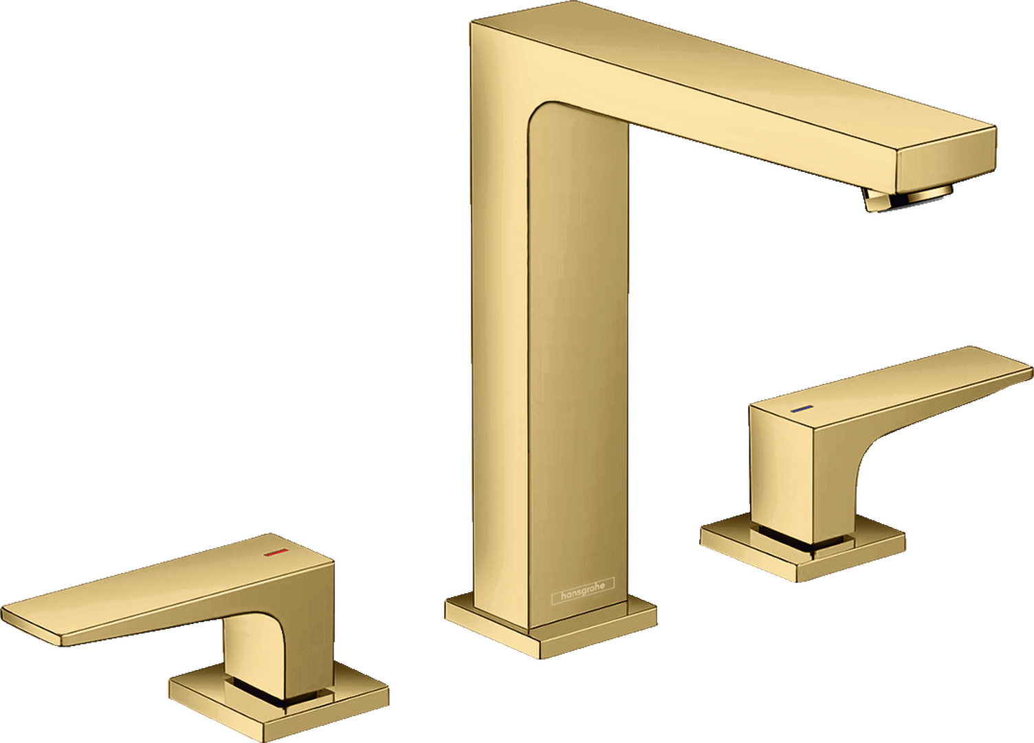 3-Loch Waschtischarmatur 160 mit Hebelgriffen und Push-Open Ablaufgarnitur