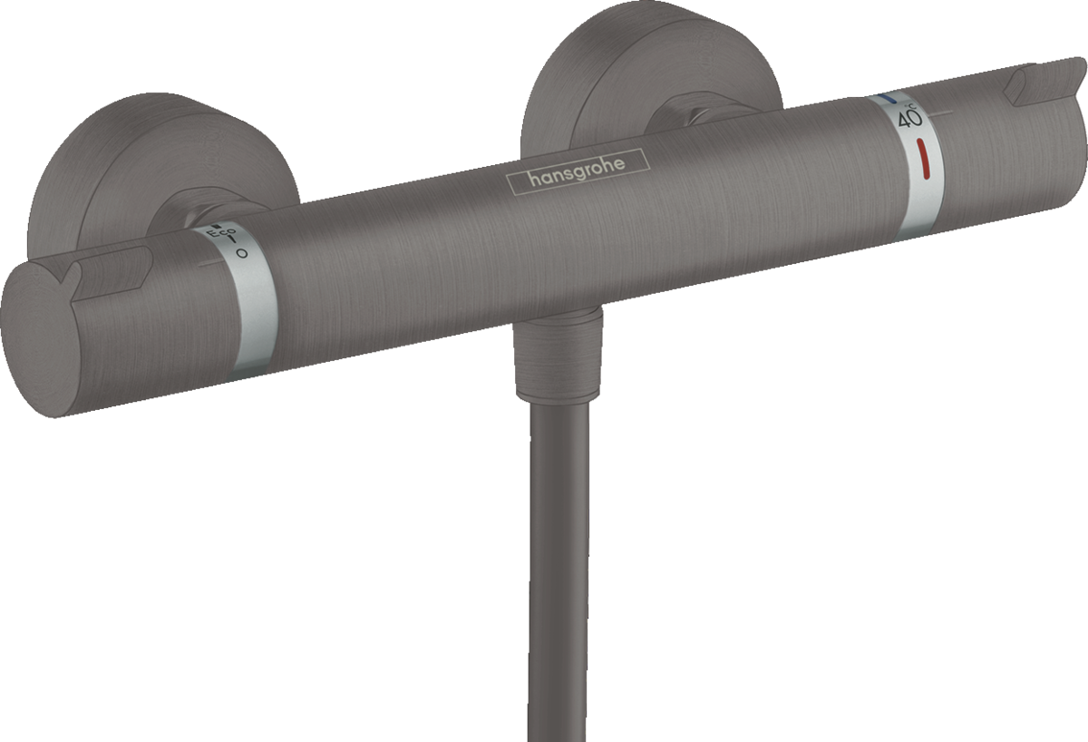 Shower thermostat for exposed installation