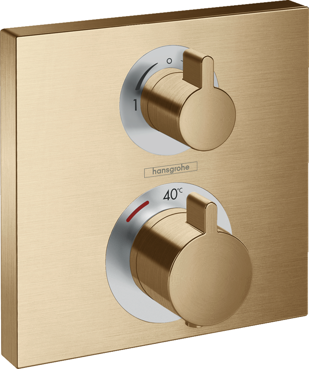 Ecostat Square Shower mixers: 2 functions, Brushed Bronze, Item No ...