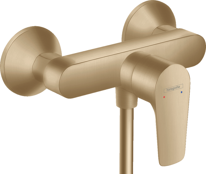 Single lever manual shower mixer for exposed installation