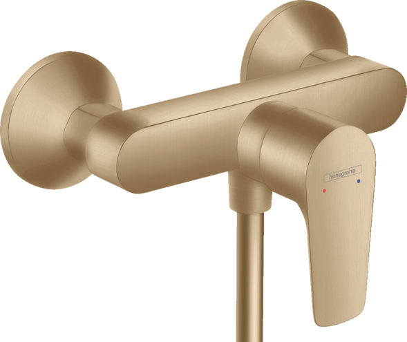 Single lever shower mixer for exposed installation