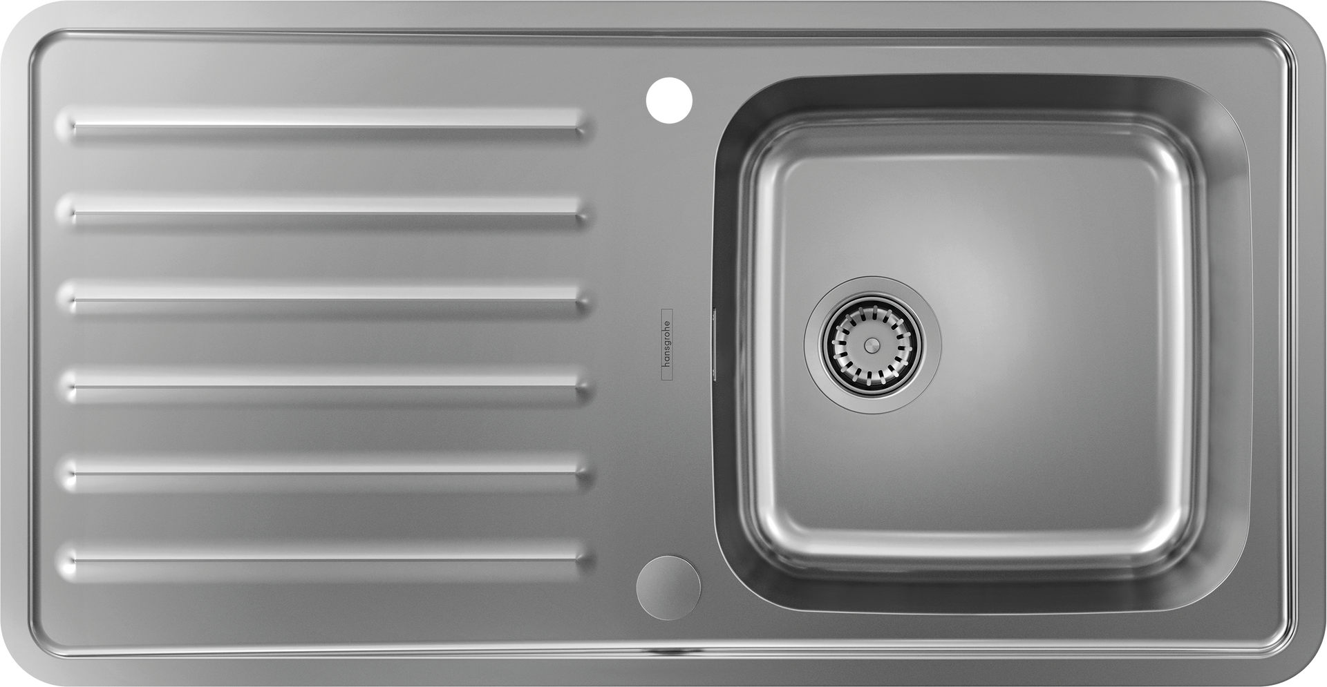 S4113-F400 Evier encastré 400 avec égouttoir