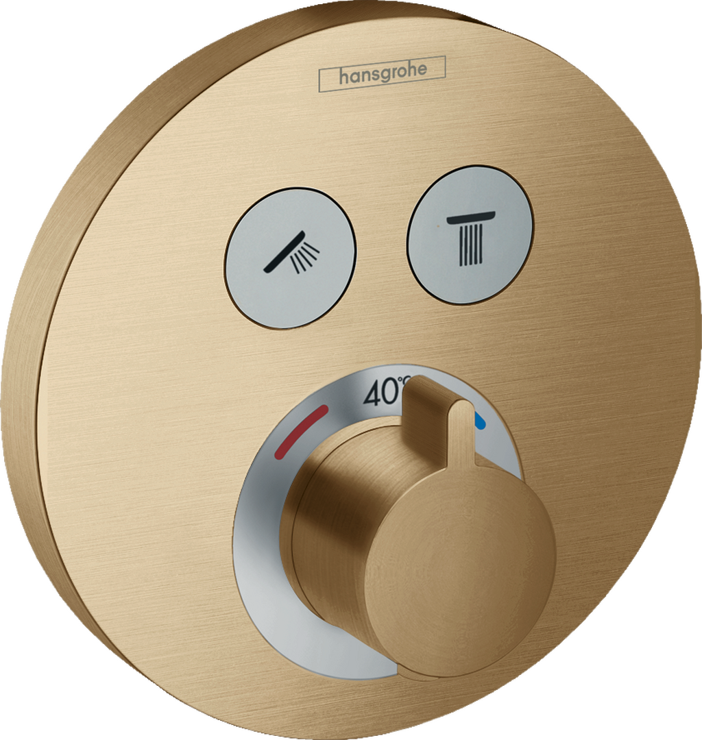 Thermostat for concealed installation for 2 functions