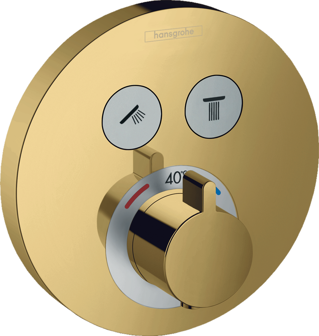 Thermostatic mixer for concealed installation for 2 outlets