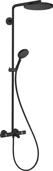 Showerpipe 240 1jet PowderRain with bath thermostat