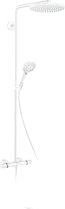 Showerpipe 240 1jet PowderRain with bath thermostat