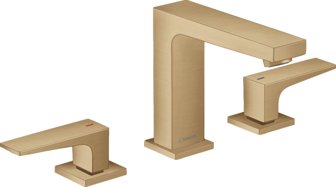 Widespread Faucet 110 with Lever Handles and Pop-Up Drain