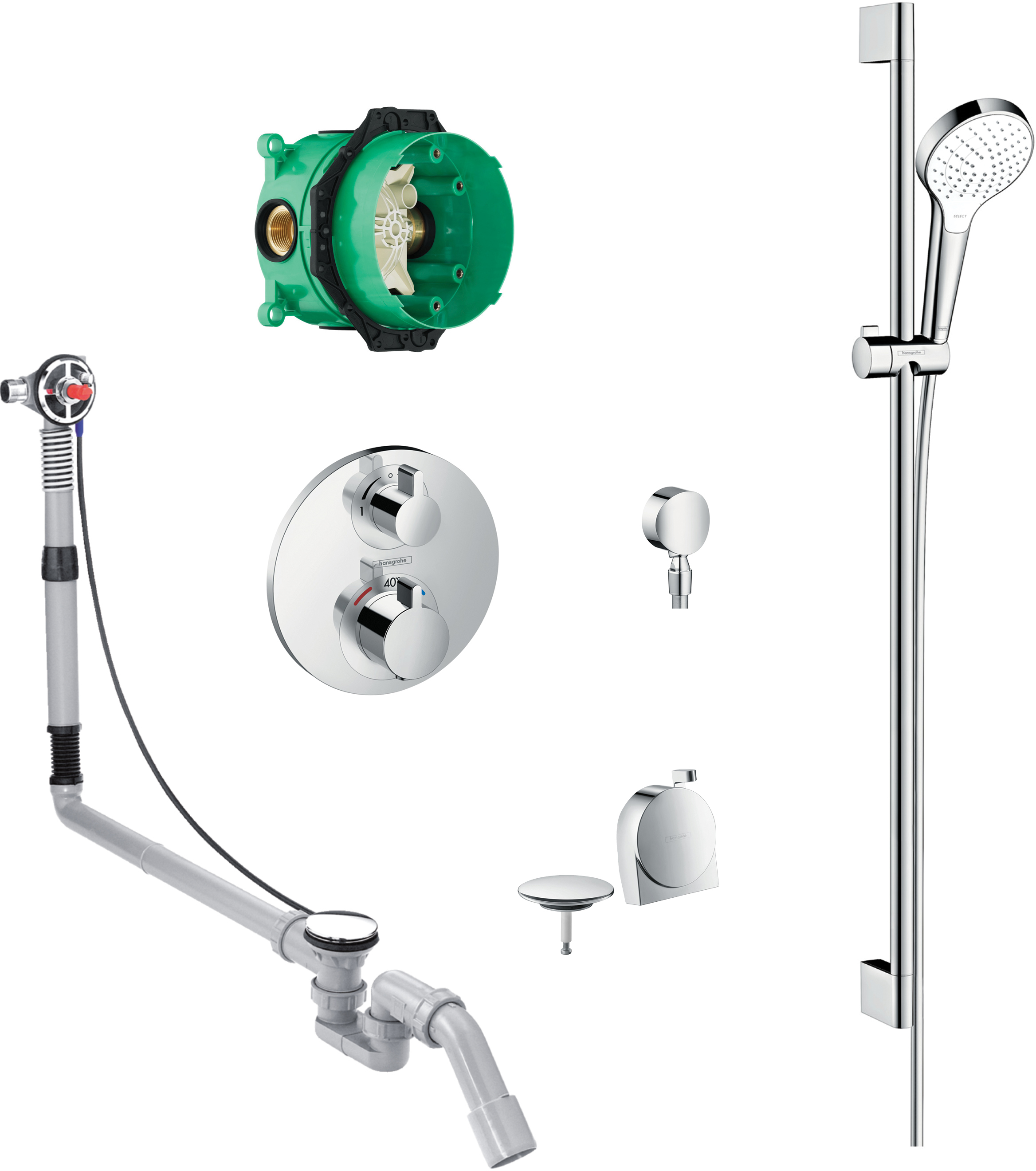 Round valve with Croma Select rail kit and Exafill