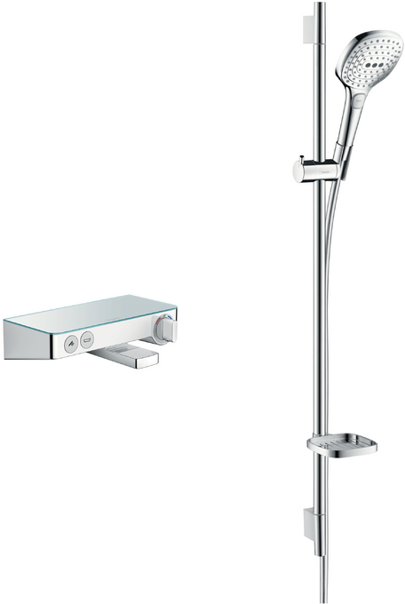 Soft Cube Raindance Select rail kit with Select bath/shower valve