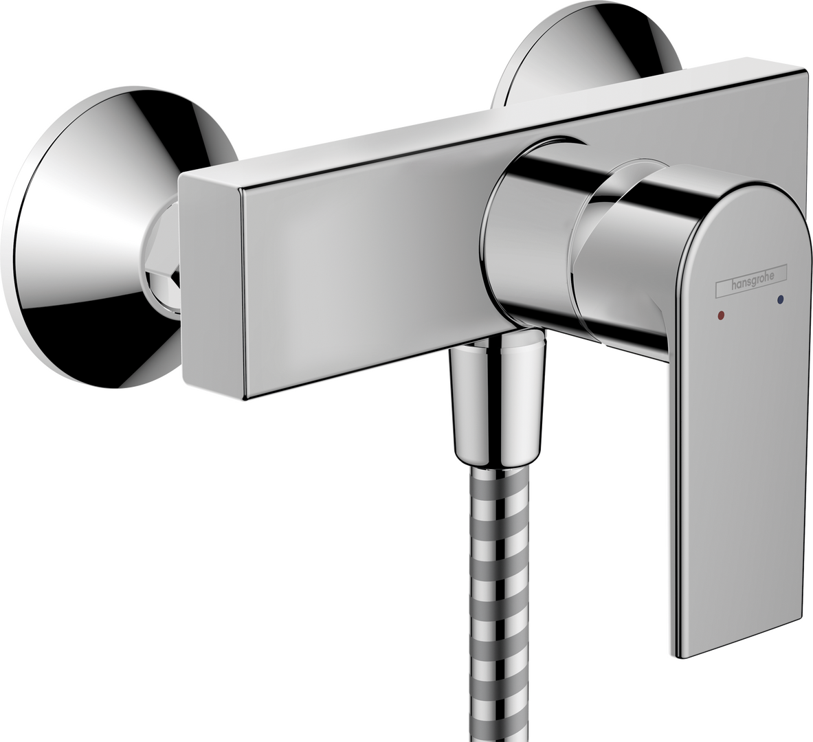 Single lever shower mixer for exposed installation