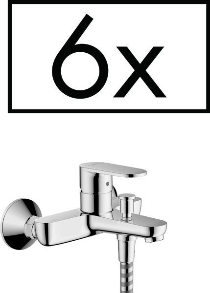 Páková vaňová batéria na stenu, pre projekty