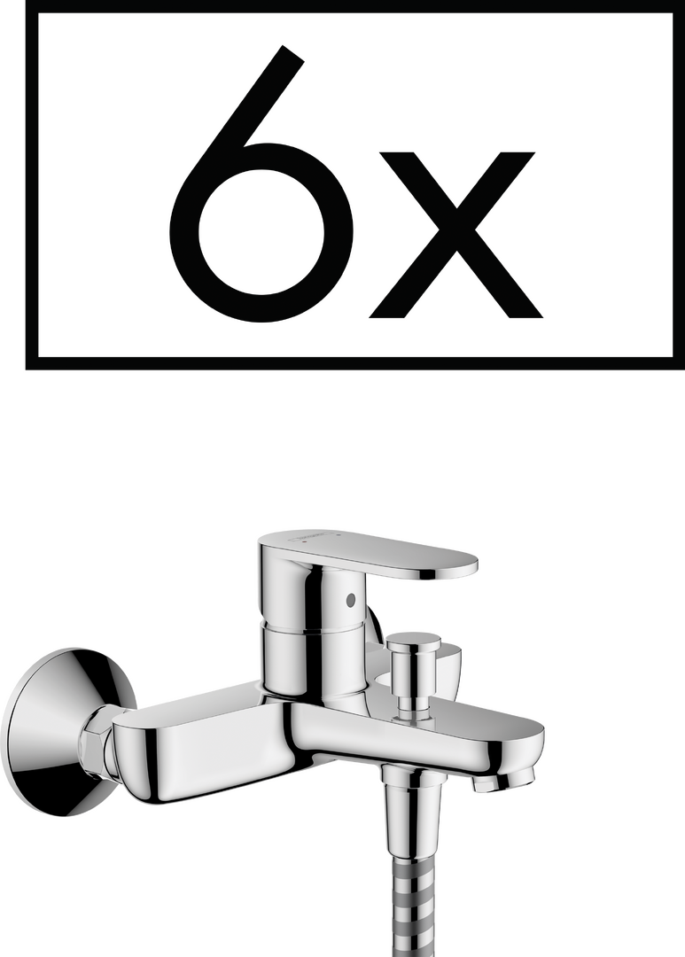 1-grebs kar-/brusearmatur projektpakke (6 stk.)