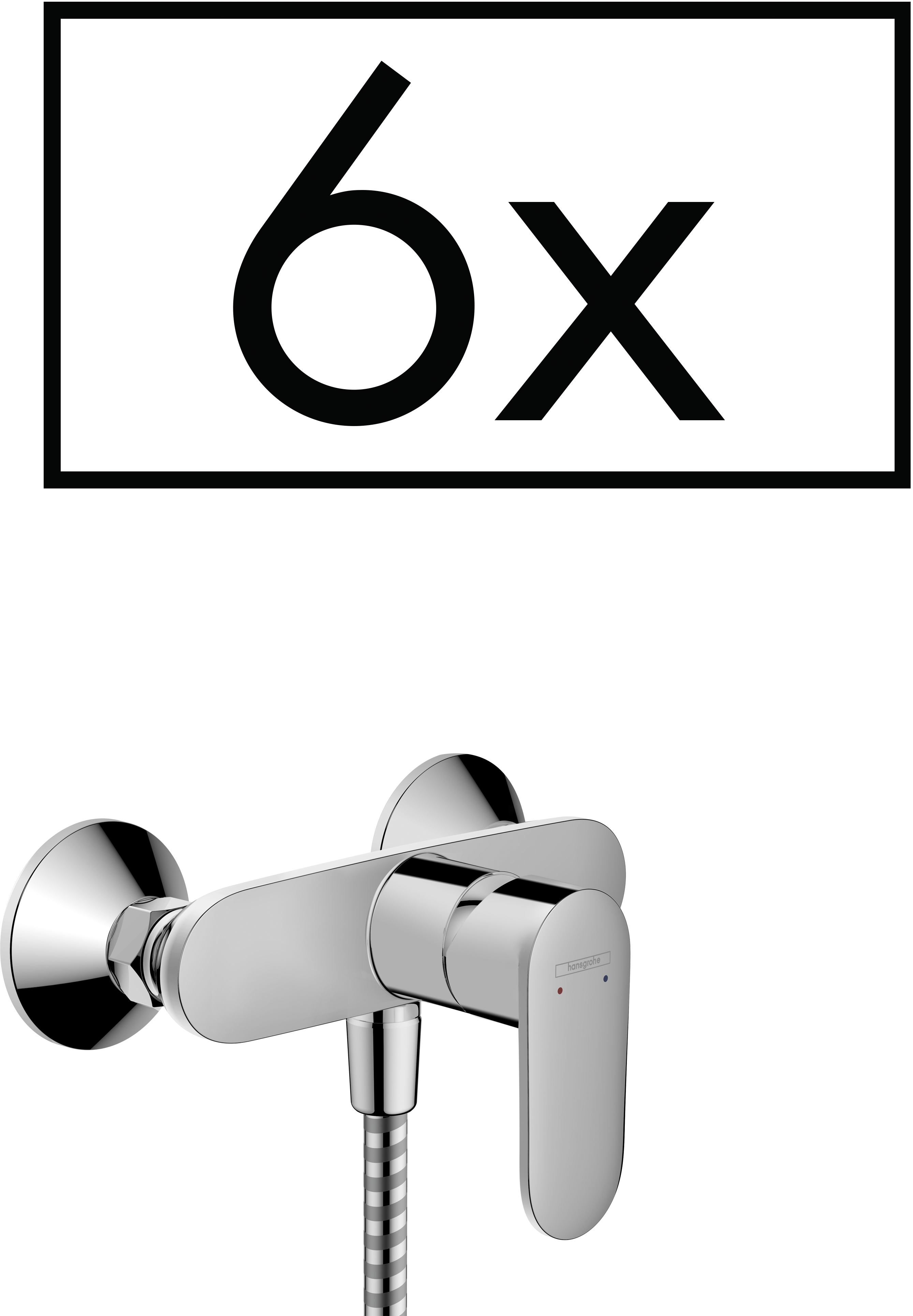 Single lever shower mixer for exposed installation projects pack (6 pcs.)