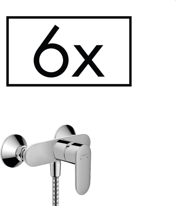Single lever shower mixer for exposed installation projects pack