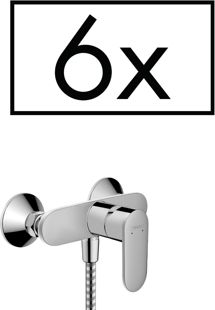 Single lever shower mixer for exposed installation projects pack (6 pcs.)