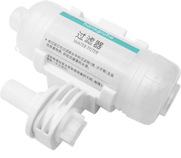 Pre-filter with fixation for shower toilet