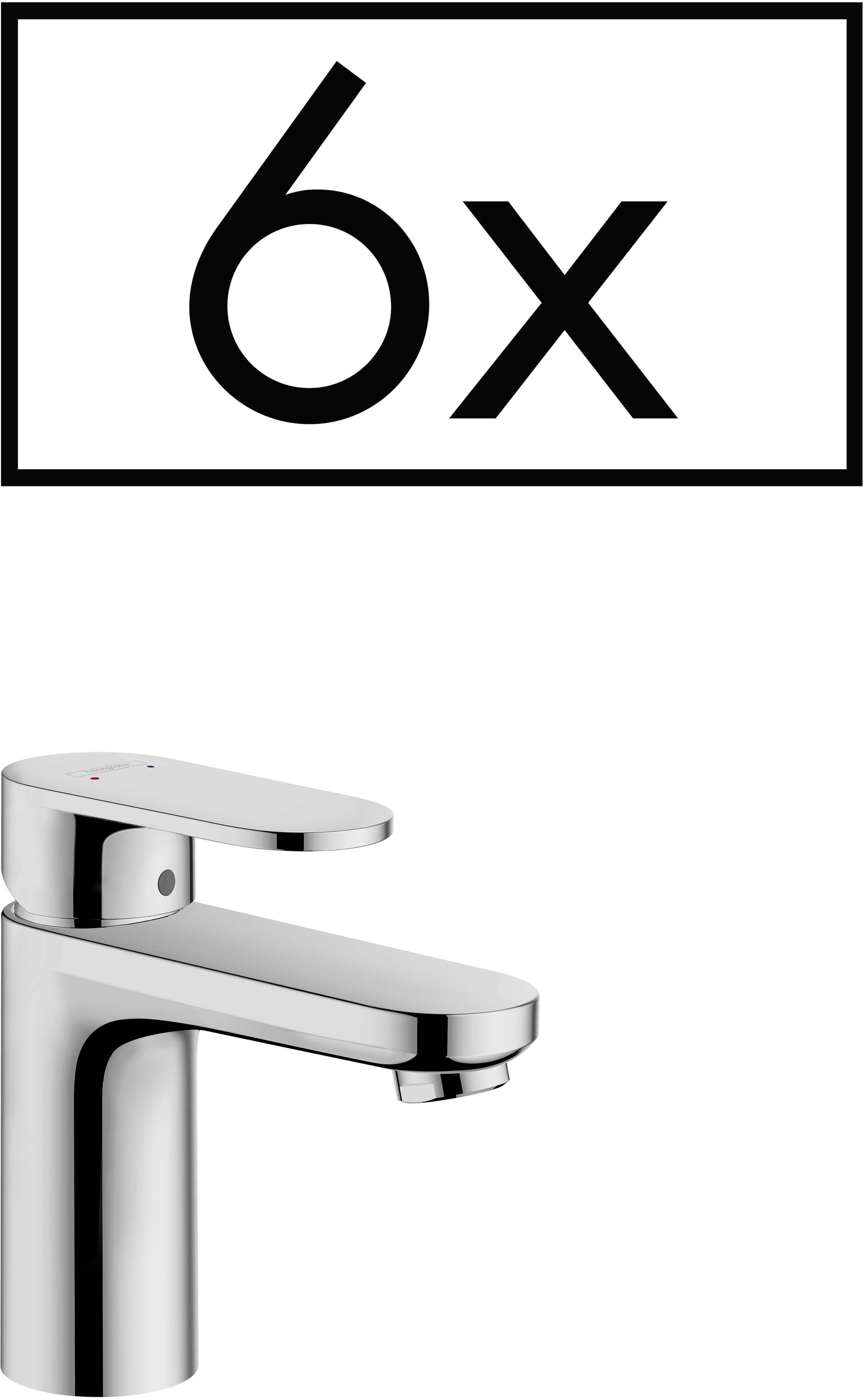 Single lever basin mixer 70 with pop-up waste set project pack (6 pcs.)