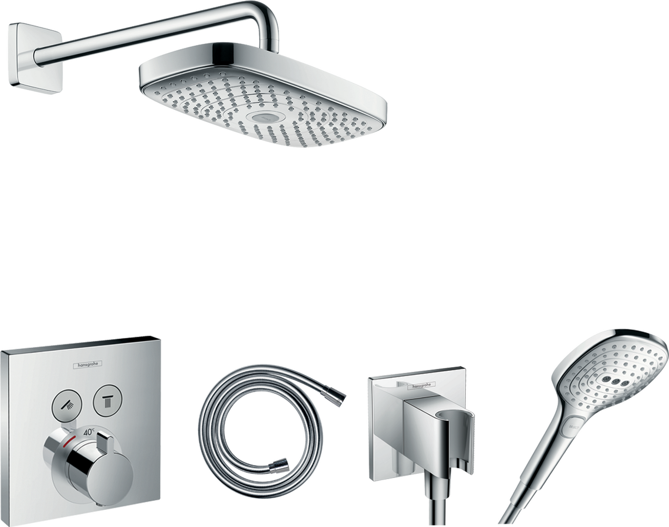 Pack encastré avec mitigeur thermostatique