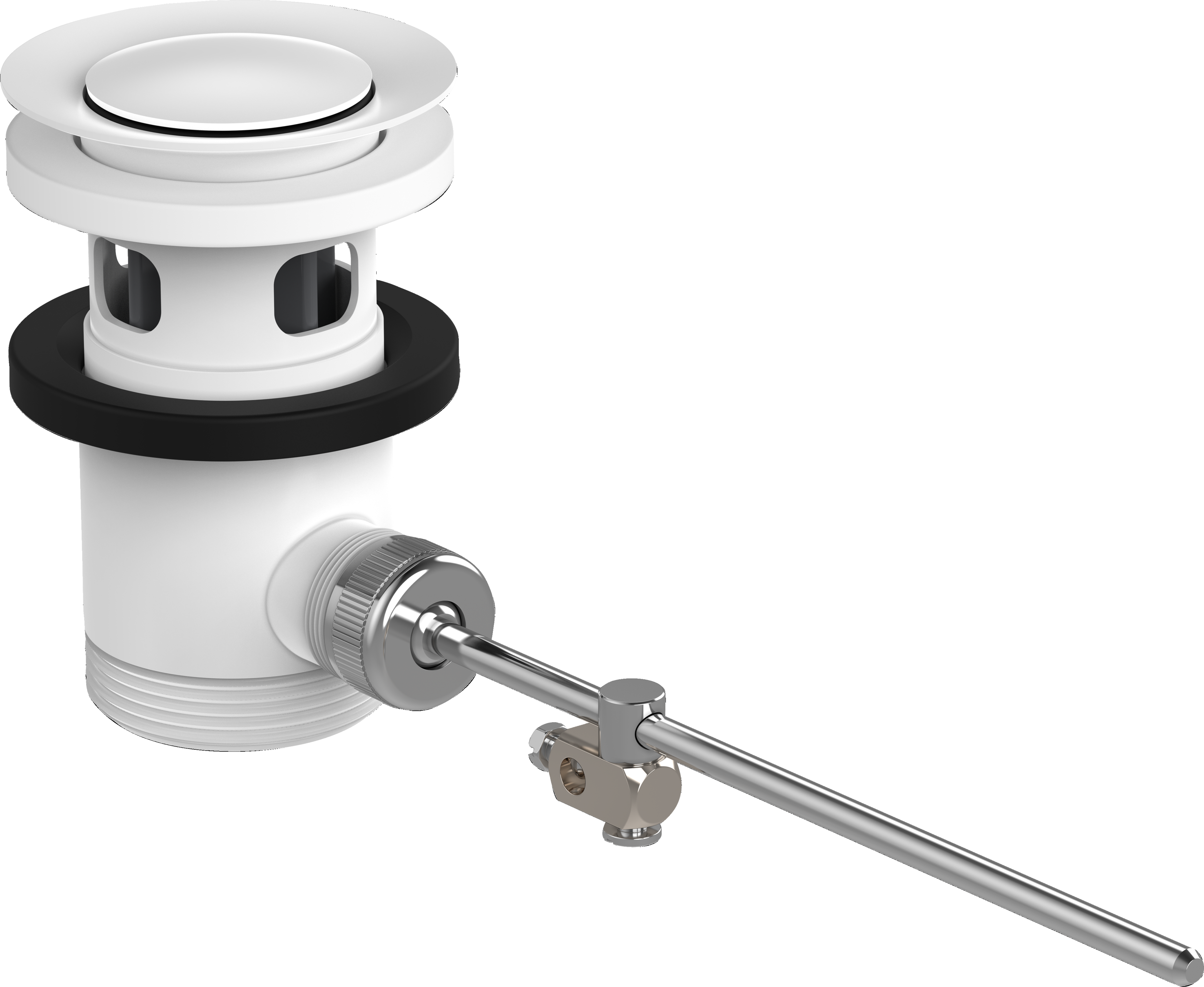 Waste set pop-up for basin and bidet mixers