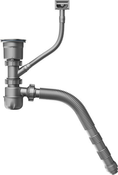 D19-10 manual waste and overflow set for single bowl