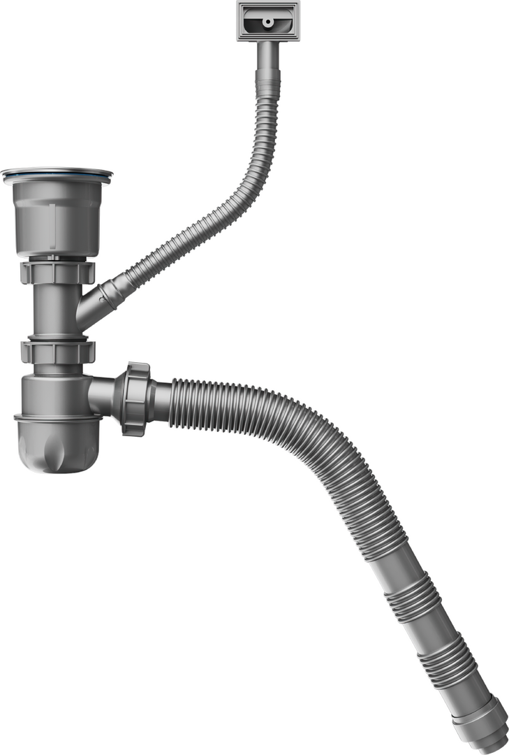 D19-10 manual waste and overflow set for single bowl