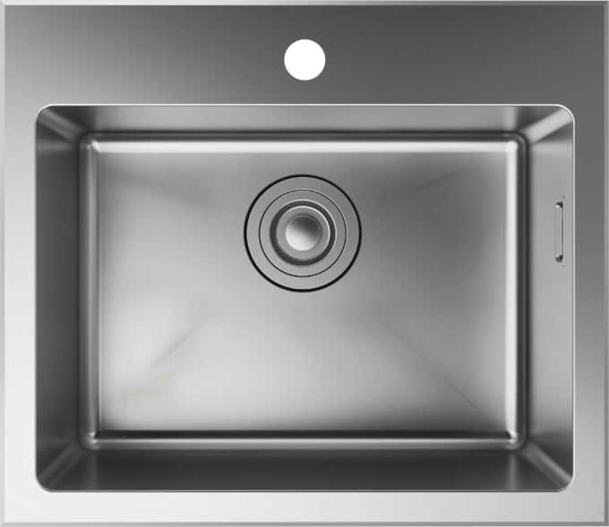 S431-F400 built-in sink 450 1-hole incl. manual drain kit