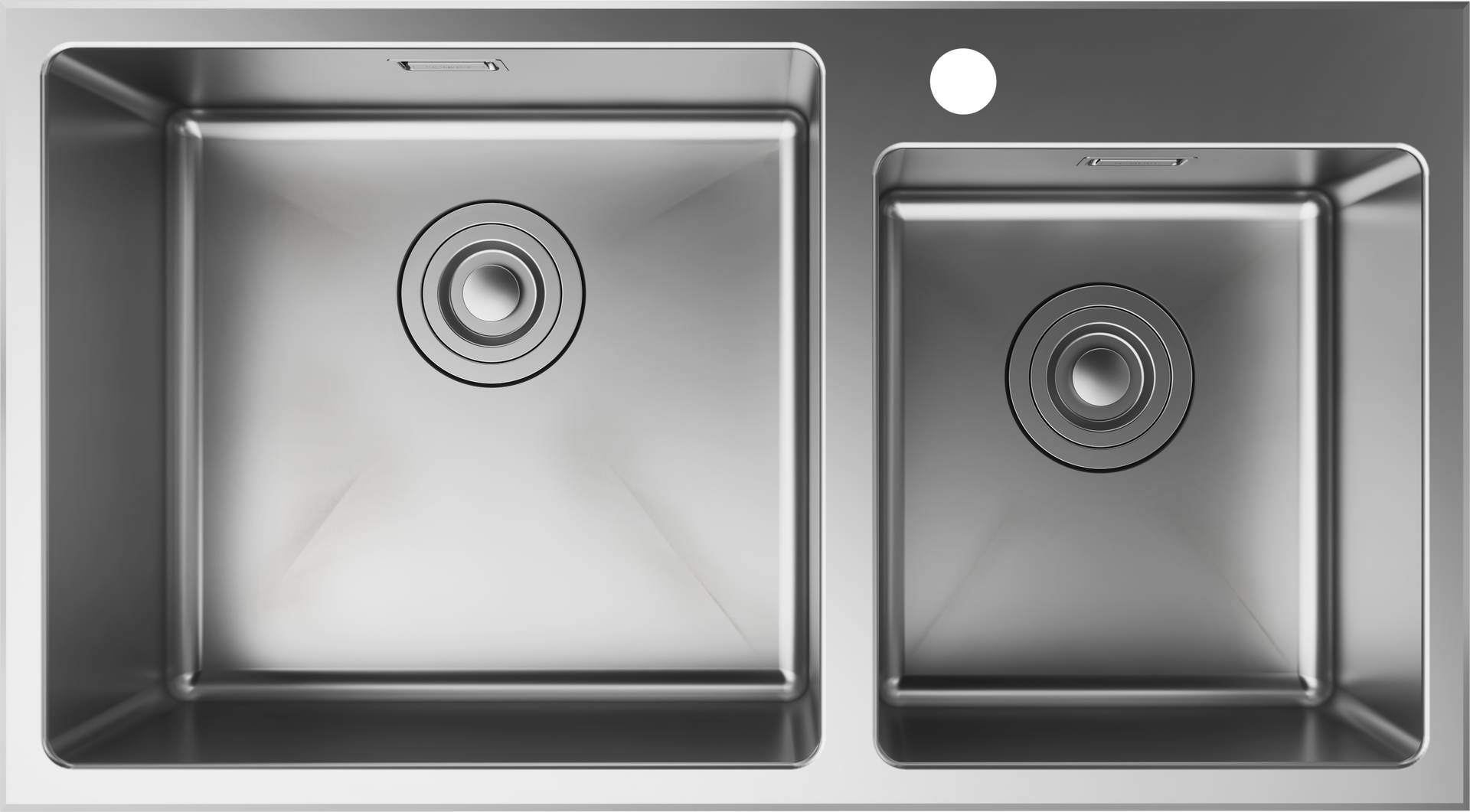 S431-F730 Built-in sink 410/290 1-hole incl. manual drain kit