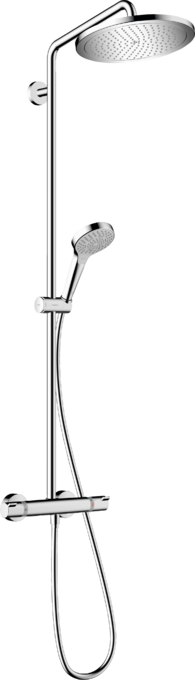 Showerpipe 280 1jet with thermostat and push slider