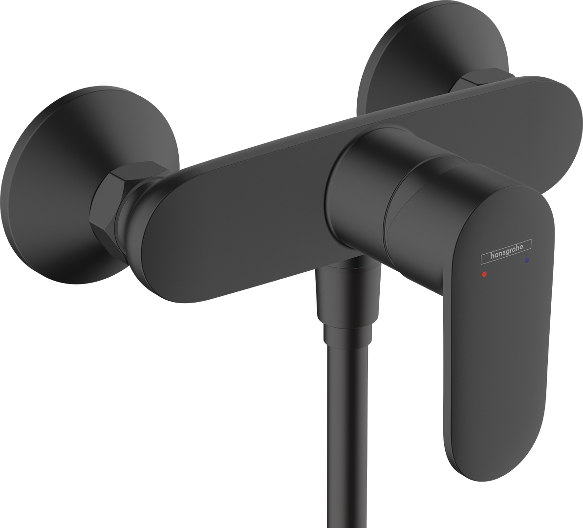 Single lever shower mixer for exposed installation