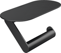 Toilet paper holder with shelf