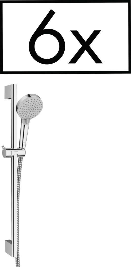Shower set 100 Vario with shower bar 65 cm project pack (6 pieces)