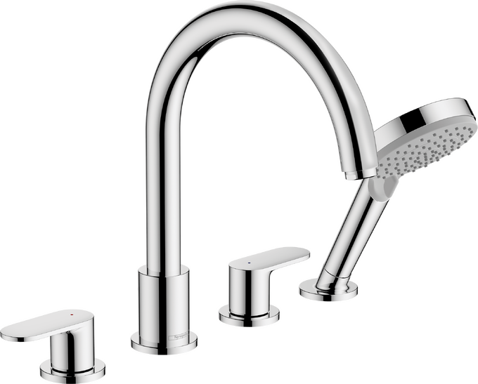 4-hole rim mounted bath mixer