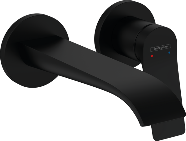 inbouw wastafelmengkraan wand voorsprong 192 mm Mat zwart